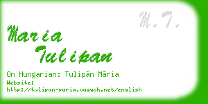 maria tulipan business card
